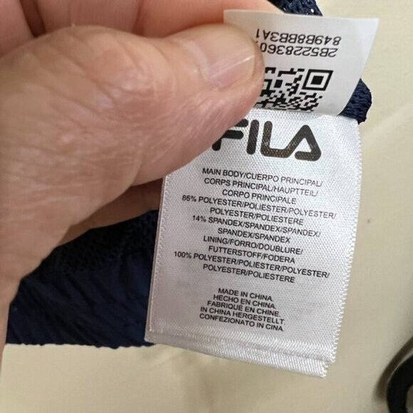 Fila Jovia Women Athletic Plus Size 2X Zip-Front Logo Track Jacket Navy White - Picture 10 of 12